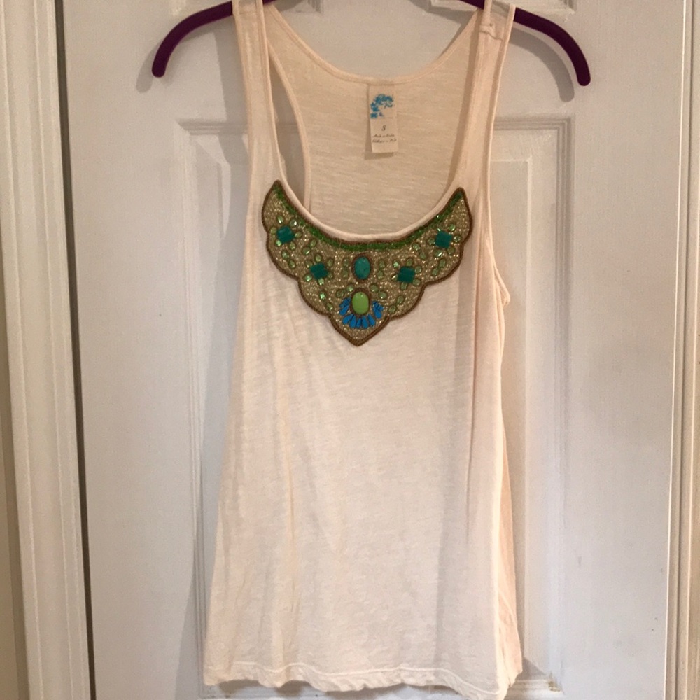 Jeweled tank top